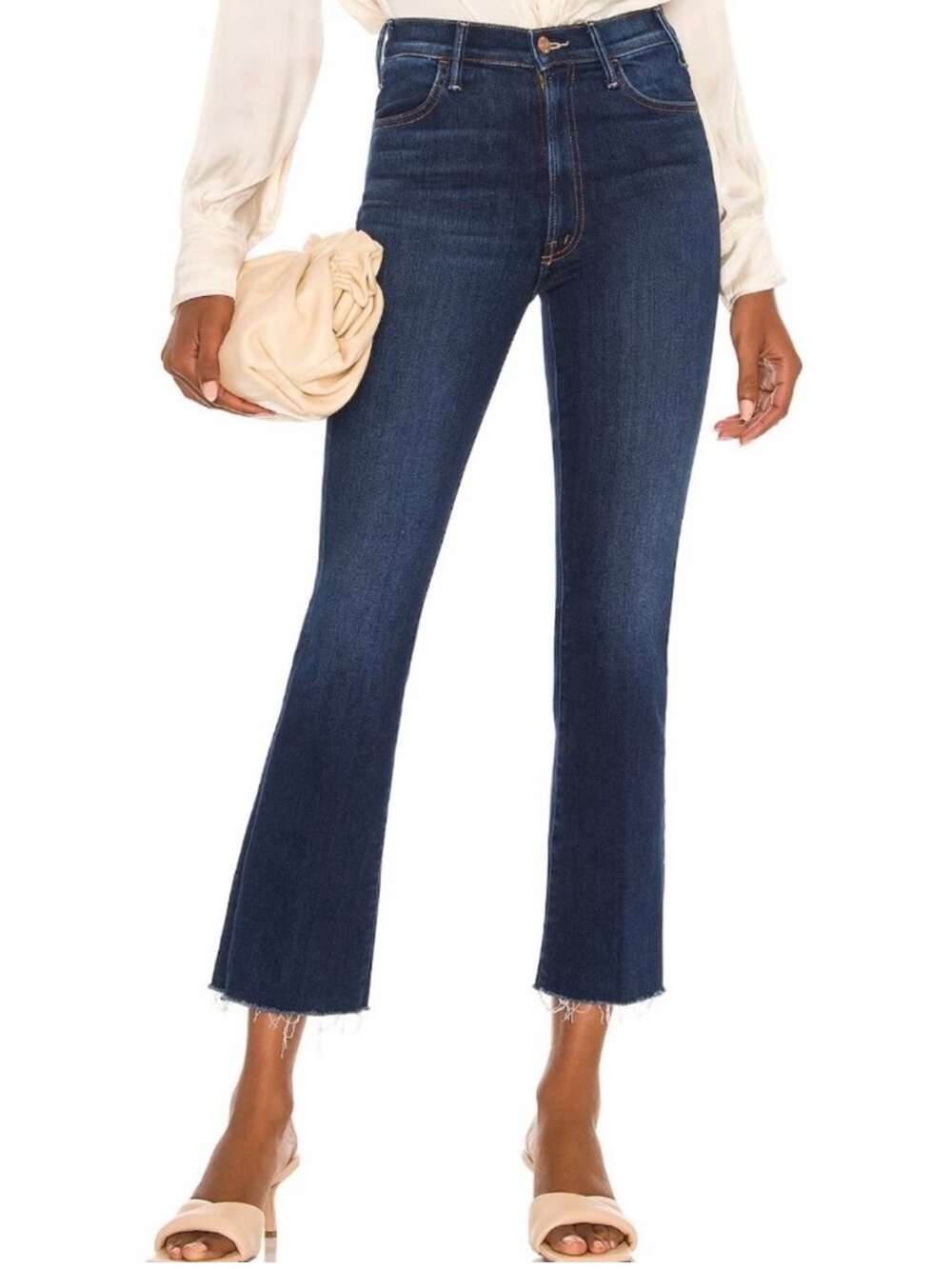 MOTHER The Hustler Ankle Fray Home Movies Jeans Size 26